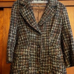 Tweed Jacket with elbow patches, size small/medium